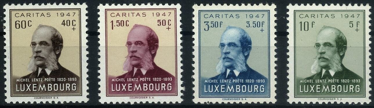 Koleksiyon Pulları, 1947 CARITAS,4 Pulluk Damgasız,Lüx-40
