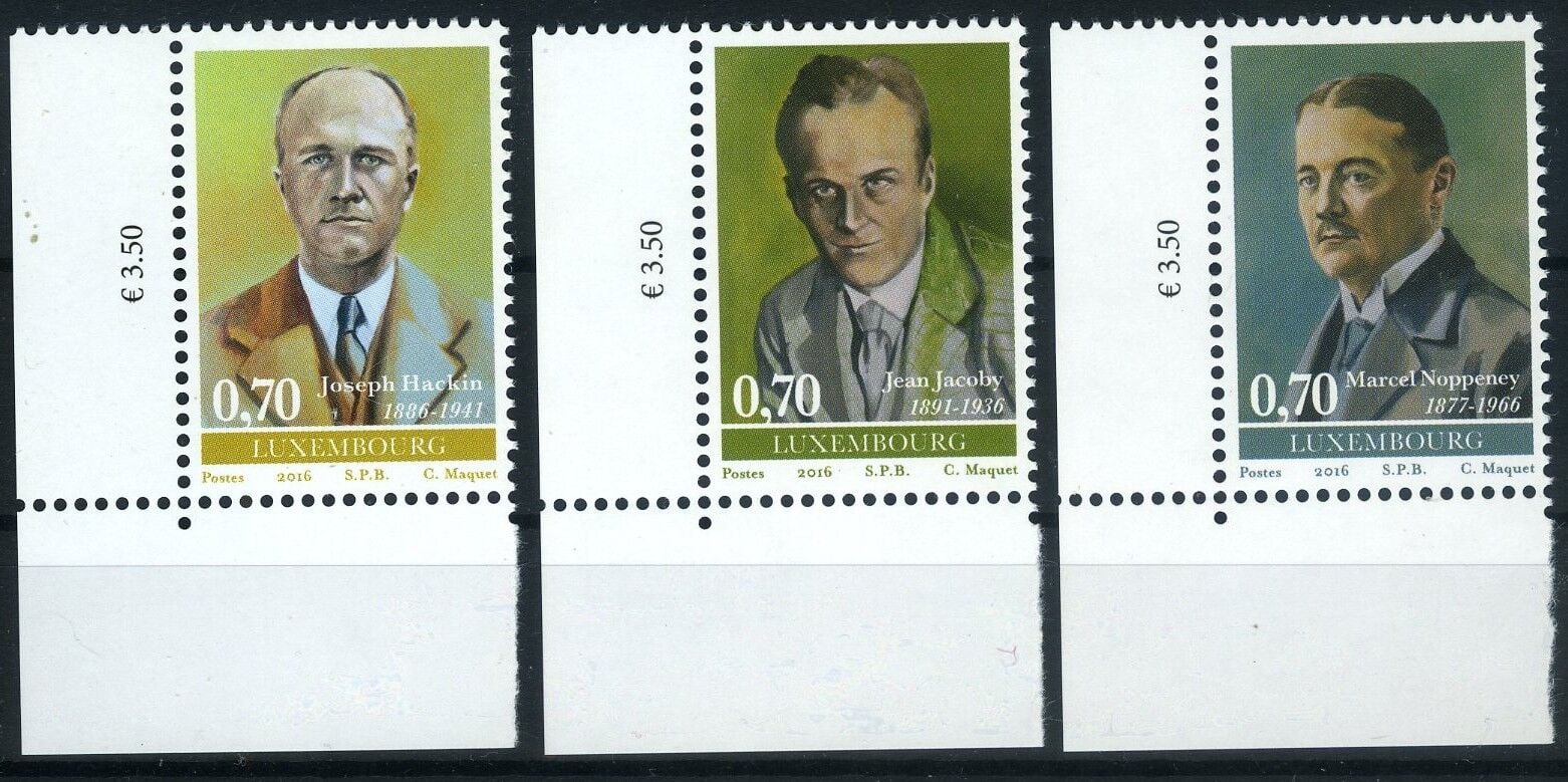 Koleksiyon Pulları, 2016 Lüksenburg,3 Pul,Damgasız Tam Seri,Lüx-44