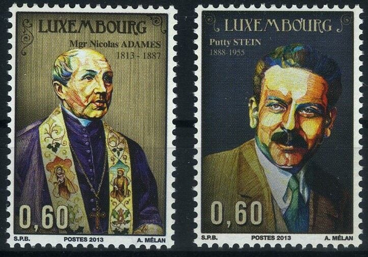 Koleksiyon Pulları, 2013 Lüksenburg 2 Pul,Damgasız Tam Seri,Lüx-45