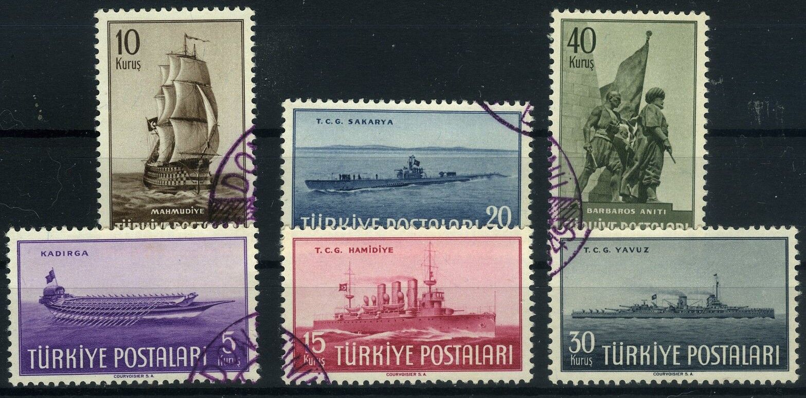 Koleksiyon Pulları, 1949 I.Donanma Günü,6 Pulluk Damgalı,Tr-12