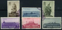 Koleksiyon Pulları, 1949 I.Donanma Günü,6 Pulluk Damgalı,Tr-12